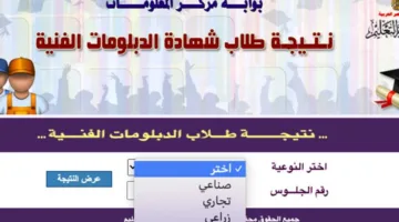 nategafany.emis.gov.eg .. رابط بوابة التعليم الفني 2025 نتيجة الدبلومات الفنية بالاسم ورقم الجلوس دبلوم الصنايع والتجارة والزراعة