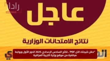 “حمّل نتيجتك الآن PDF”.. نتائج السادس الإعدادي 2025 الدور الأول وروابط مباشرة من موقع وزارة التربية العراقية