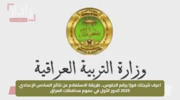 اعرف نتيجتك فورًا برقم الجلوس.. طريقة الاستعلام عن نتائج السادس الإعدادي 2025 الدور الأول في عموم محافظات العراق