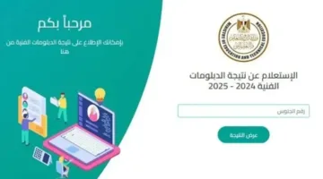 «عاجل وهام» نتائج الدبلومات الفنية 2025.. رابط مباشر للاستعلام برقم الجلوس