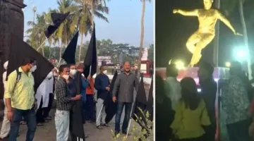 احتجاجات في الهند برفع الأعلام السوداء أمام تمثال كريستيانو رونالدو.. ما الأسباب؟