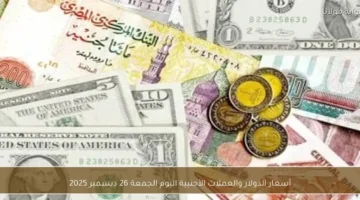 تحركات السوق.. أسعار الدولار والعملات الأجنبية في تعاملات الجمعة 26 ديسمبر