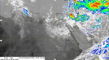 تحذير من الأرصاد حول استمرار فرص سقوط الأمطار على مناطق شمال البلاد وسيناء