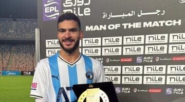حامد حمدان يقتنص جائزة رجل مباراة نادي بيراميدز أمام البنك الأهلي