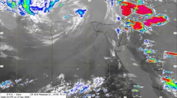 أمطار رعدية متفاوتة الشدة تضرب سيناء جراء تغير حاد في خرائط الطقس
