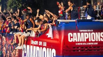 تجهيزات نادي برشلونة لاحتفالات محتملة بعد حسم لقب الدوري الإسباني قريباً