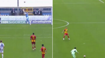 حارس مرمى يسجل هدفا مذهلا من مسافة 75 مترا في الدوري التركي