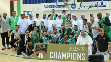 شباب الأهلي يتوج بلقب دوري كرة السلة بعد الفوز على النصر