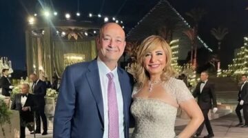 عمرو أديب ولميس الحديدي يحتفلان بخطوبة نجلهما نور على مريم السطوحي