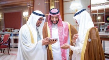 محمد بن زايد وتميم بن حمد يبحثان تداعيات التصعيد العسكري على الاقتصاد العالمي