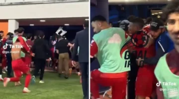 مشاهد حصرية توثق اشتباكات لاعبي زاخو والشباب عقب التأهل لنهائي بطولة الخليج