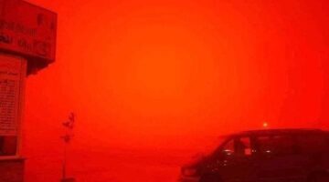 هيئة الأرصاد تحذر من تدهور الرؤية الأفقية بسبب عاصفة ترابية تضرب البلاد