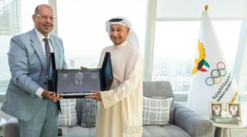اتفاقية تعاون مشترك بين اللجنة الأولمبية المصرية والكويتية بحضور الصباح والمسلم وإدريس