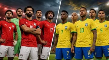 محمد صلاح على مقاعد بدلاء منتخب مصر في المباراة الودية ضد البرازيل