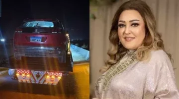 نهال عنبر تنجو من حادث سير مروع على طريق الساحل الشمالي