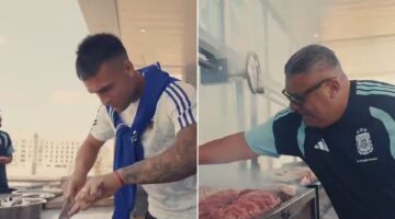 أجواء احتفالية بـ الشواء والحلوى داخل معسكر منتخب الأرجنتين قبل نهائي المونديال
