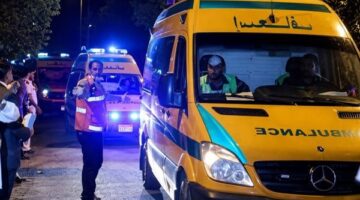 إصابة 14 شخصاً في حادث انقلاب ميكروباص بالطريق الصحراوي الغربي جنوب المنيا