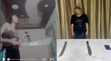 الأجهزة الأمنية في البحيرة توقف فتاة ظهرت بأسلحة بيضاء في مقطع فيديو