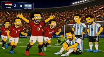 حقيقة صورة سيمبسون المتداولة حول فوز مصر على الأرجنتين في كأس العالم