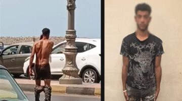 الداخلية تضبط شخصاً ظهر بملابس غير لائقة في شارع بالإسكندرية وتودعه مصحة نفسية
