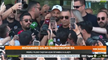 تزاحم جماهير طرابزون سبور في مطار أتاتورك لاستقبال النجم محمد صلاح
