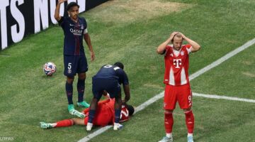 غموض يحيط بمصير جمال موسيالا بعد سقوطه منهارا في مباراة بايرن ميونخ
