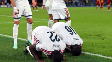 سجدة شكر جماعية لنجمي ريال مدريد وليفربول بعد هدف قاتل في مرمى روما